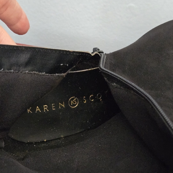 Karen Scott Mailaa Wide Calf Faux Suede Leather Heeled Zip Up Boots 6.5 - Picture 12 of 13